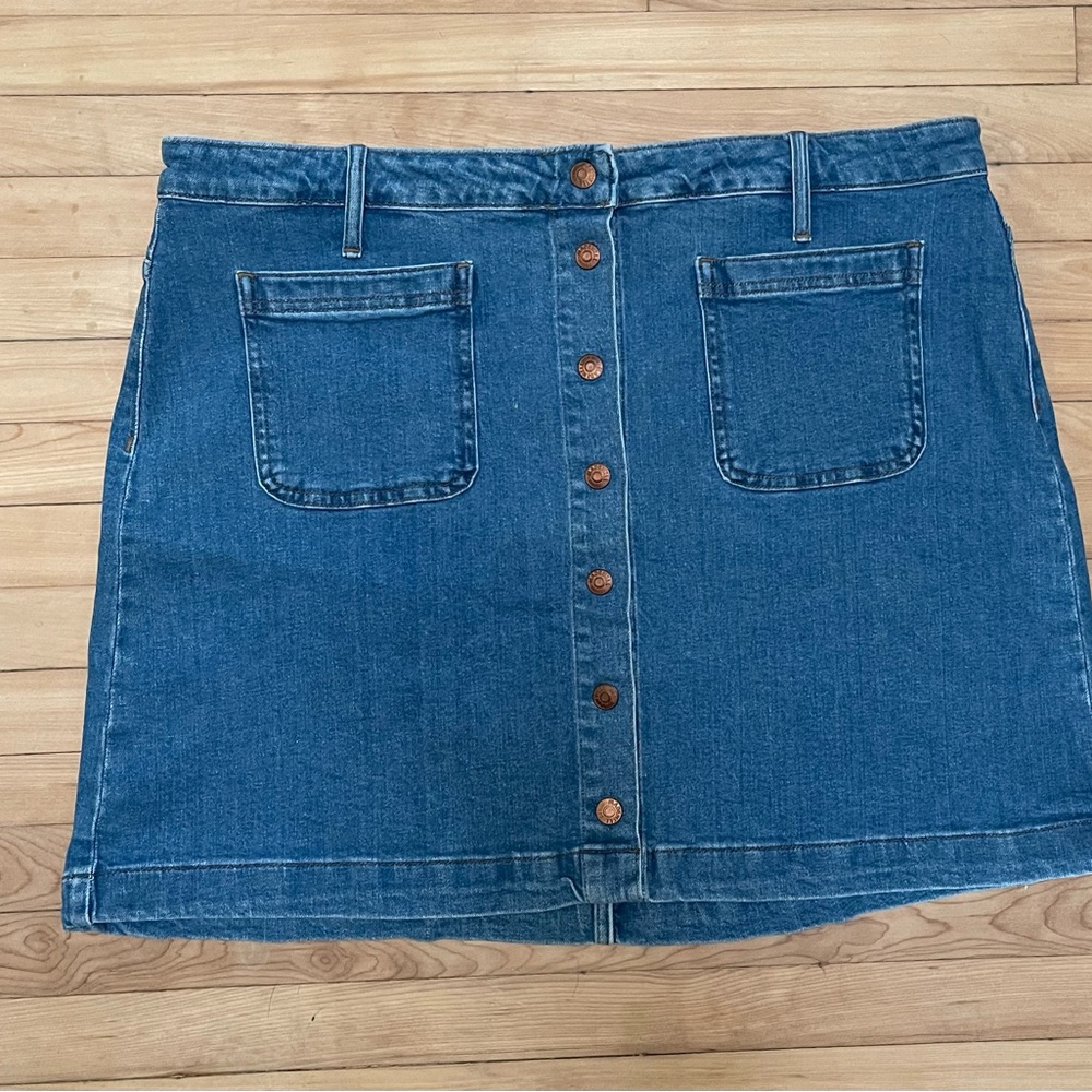 Madewell Blue Mini A-line Skirt for Casual Work